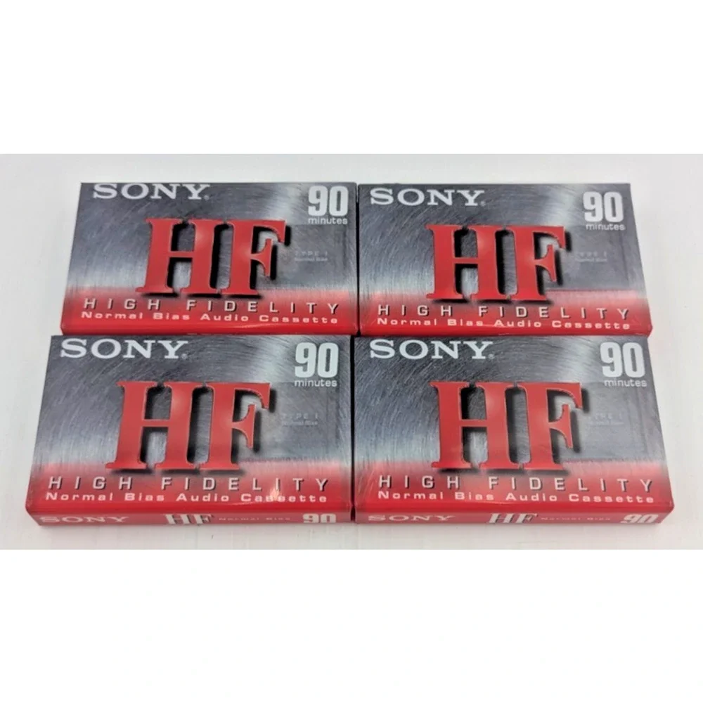 Sony HF High Fidelity 90 min Normal Bias Audio Cassette Tape Lot of 4